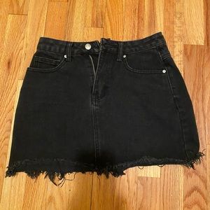 Black Jean Skirt